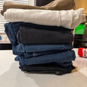 Everlane 8 pairs Women's Straight Leg Jeans + 1 pair Abercrombie